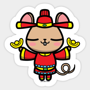 Chinese new year 2020 shirt 6B Sticker